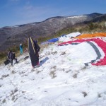 Decollo Massanera con la neve